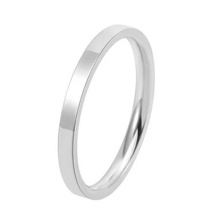 Pauro Stainless Steel Stackable Wedding Band Ring