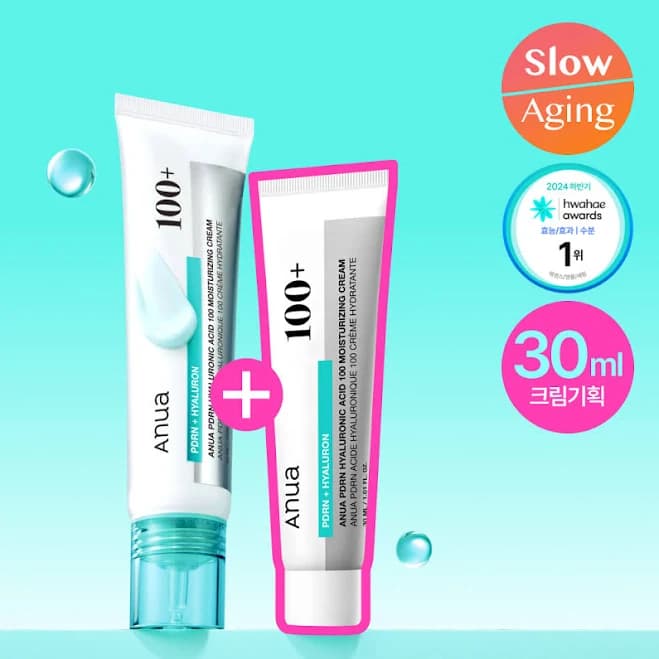 Anua PDRN Hyaluronic Acid 100 Moisturizing Cream 60ml Set