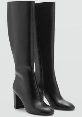 MANGO Women's Tall Leg Leather Boots