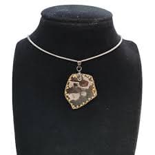 Brenham Olive Meteorite Necklace Olive Meteorite Pendant-QB290 | eBay
