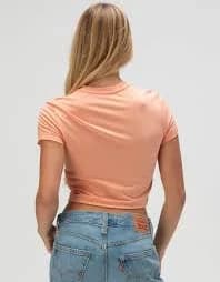 NIKE Sportswear Chill Knit Womens Crop Tee - SUNBAKED - L