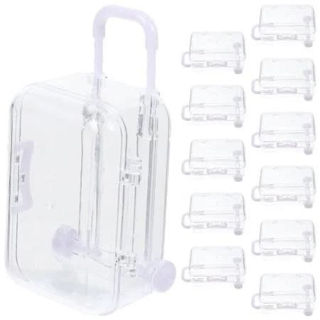 12pcs Suitcase Shaped Candy Boxes Mini Suitcase Gift Box Wedding Party Decorations