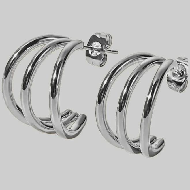Charlotte Triple-Layered Hoop Earrings
