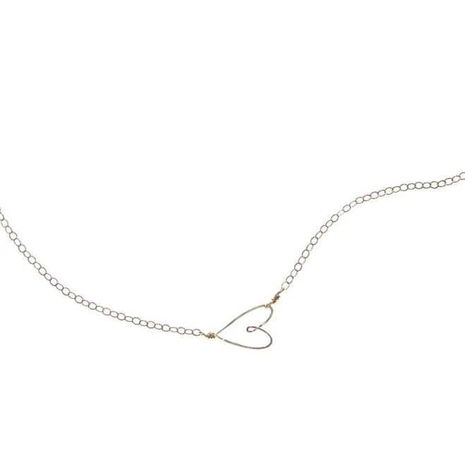 Tiny heart Necklace Beth Jewelry dainty sideways heart