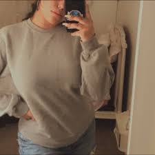 ☆ Fruit of the loom grey sweatshirt ☆ ~ has orange... | Depop