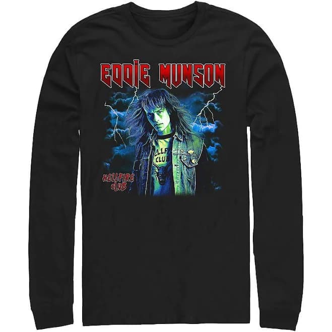 Stranger Things Eddie Munson Lightning Cover Graphic Tee