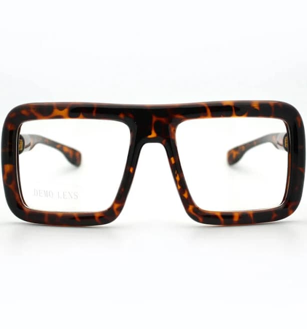 Thick Square Glasses Clear Lens Eyeglasses Frame Super Oversized