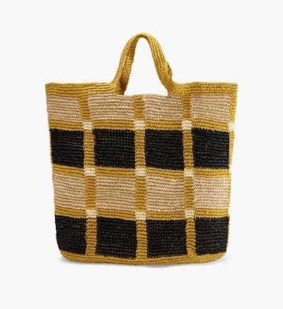 Raffia Checked Bag