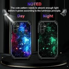 Amazon.com: Miqala for Galaxy A15 5G Case,Glow in The Dark Three Layer Heavy Duty Shockproof Full Protection Hard Plastic Bumper+Soft Silicone Protective Case for Samsung Galaxy A15 5G 6.5 inch,Deep Blue :