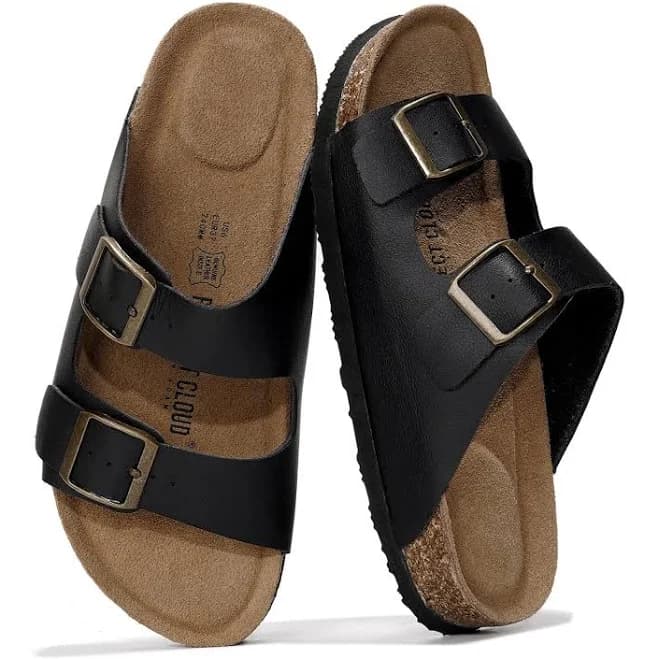 Women's Genuine Leather Memory Foam Sandals