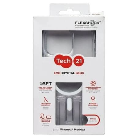Tech21 Evo Crystal Kick Series Case for MagSafe for iPhone 14 Pro Max