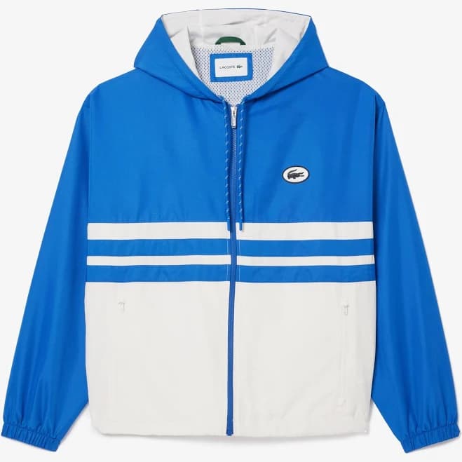 Lacoste Men's Water Repellent Colorblock Hooded Jacket