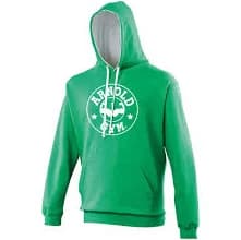Bodybuilding Kelly Green Contrast Pull Over Hoodie