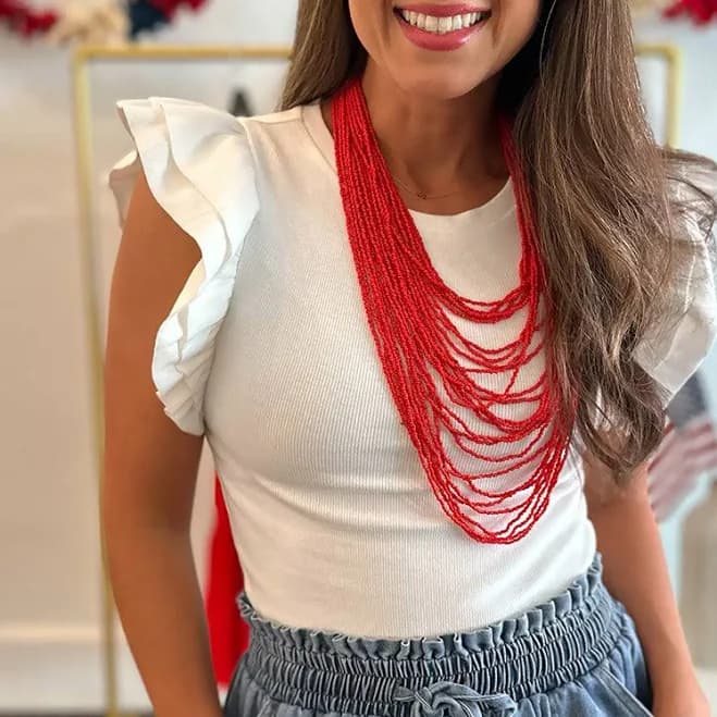 Ribbed Ruffle Crop Top