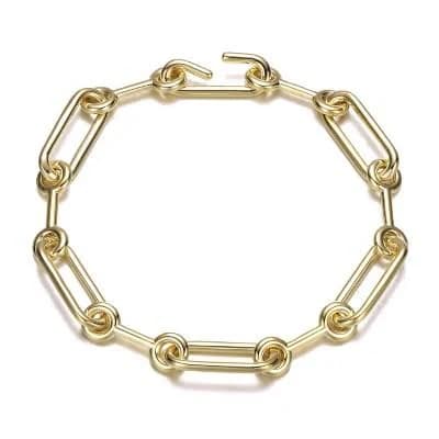 14K Gold Plated Link Chain Bracelet