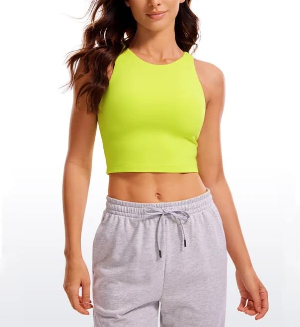 CRZ Yoga Women's Yoga Tight Fit ButterluxeTank Tops Racerback Cropped