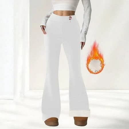Women's Flared Fleece Yoga Pants with Tummy Control