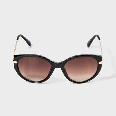 A New Day Women's Oversized Round Metal Sunglasses