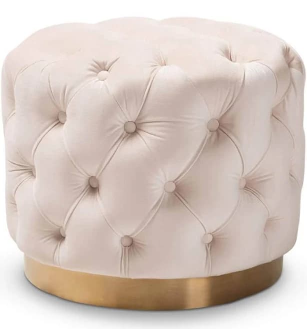 Baxton Studio Valeria Tufted Ottoman