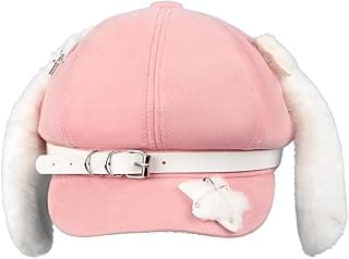 Sweet Puppy Ears Beret Hat Cute Bunny Animal Ear Lolita Cabbie Cap Adjustable French Painter Y2K Fashion Beanie Cap