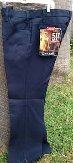 Levis 517 Navy Blue 70s Vintage Polyester Boot Cut Pants Zodiac's Vintage Clothing