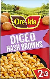 Ore-Ida Diced Hash Browns Frozen Potatoes, 1 Bag, for Easy Breakfast Sides, Gluten-Free, 32 oz