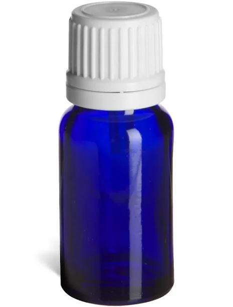 Blue Glass Bottle with Fast Flow Dropper Cap