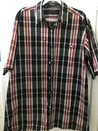Ecko Unltd World Famous Men's Casual Camp Shirt Red, Black and White Plaid 1X