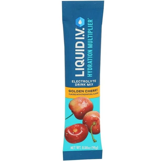 Liquid I.V. Golden Cherry Hydration Multiplier Electrolyte Drink Mix, 8.4 Ounce -- 4 per case