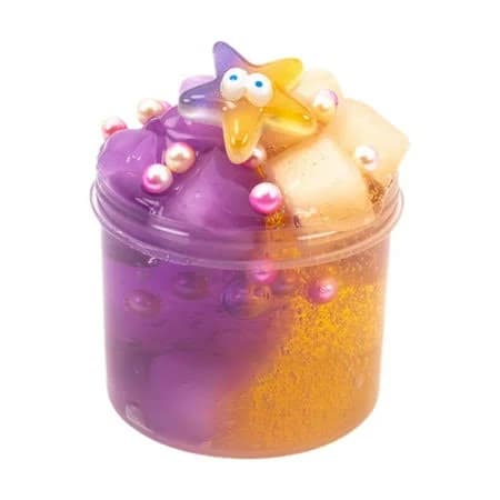 Purple Fruit Crystal Slime Toy 70Ml DIY Noodles Mud Sensory Play Creative Handmade Clay Purple Color Stress Relieving Fruit Crystal Slime 1.6 x 1.6