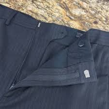 Prada Men's Black Virgin Wool Blend Straight Leg Pinstripe Pants Size 44