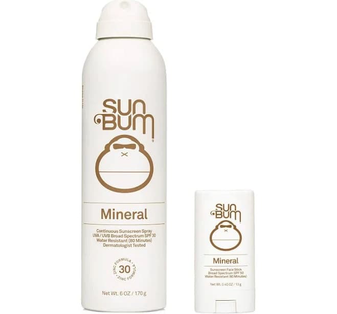 Sun Bum Mineral SPF 30 Sunscreen Spray and SPF 50 Face Stick