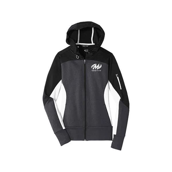 Motiv Women's Fleece GT1 Colorblock Full Zip Hooded Jacket