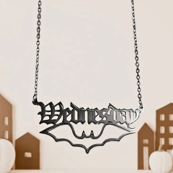 Custom Gothic Name Necklace