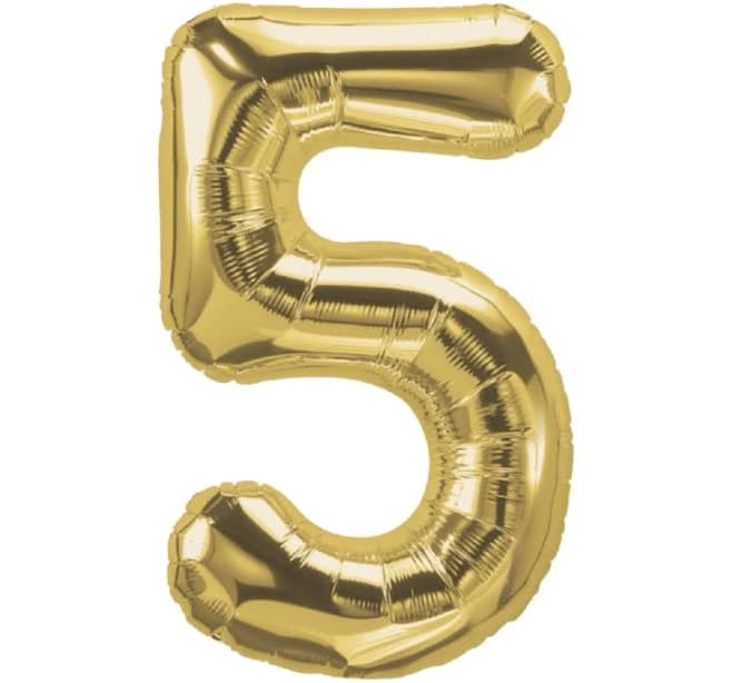 DecoChamp Gold Foil Number Balloons