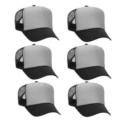 Men's Couver 5 Panel High Crown Back Split Mesh Polyester Foam Trucker Hat