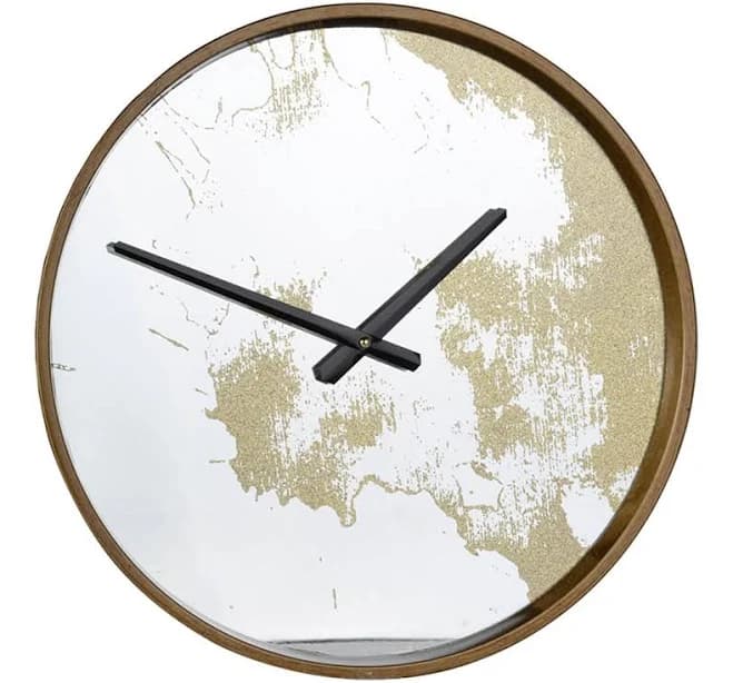 Gold Dust 14" Modern Round Living room Wall Clock Brayden Studio