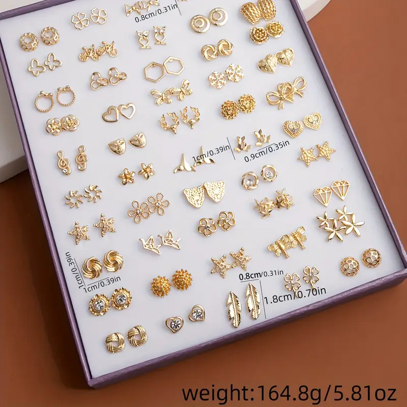 mini stud earrings alloy jewelry elegant - Temu