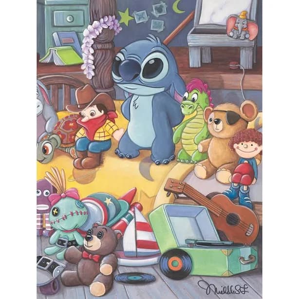 disney Lilo & Stitch ''Lilo's Toys'' Canvas Artwork by Michelle St.Laurent 24'' x 18'' Limited Edition
