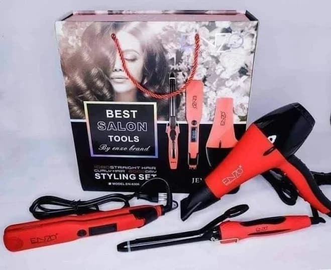 Enzo Bridal Hair Styling Set 3in1 Professional Straightener Curler