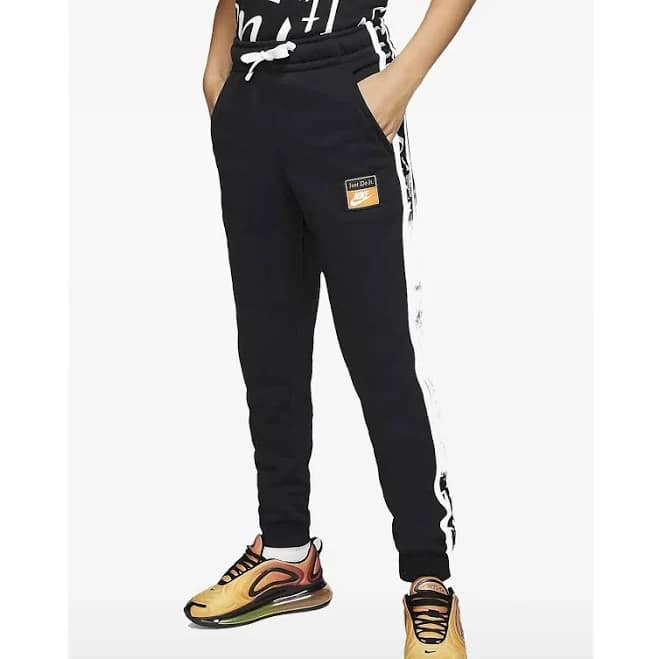 Nike - side-stripe track pants - men - Fabric - S - Black