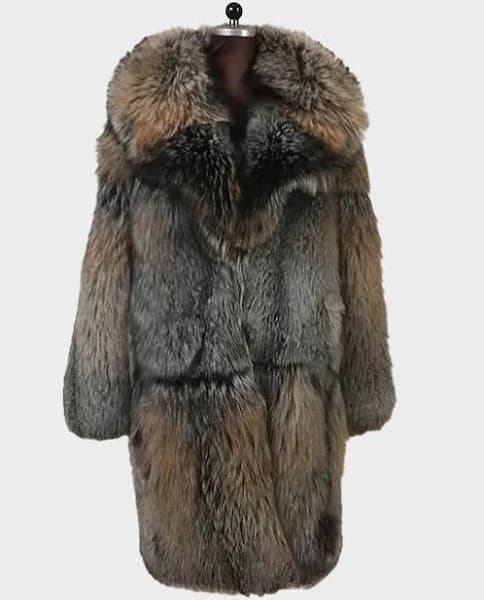 Men's Cross Fox Fur Coat