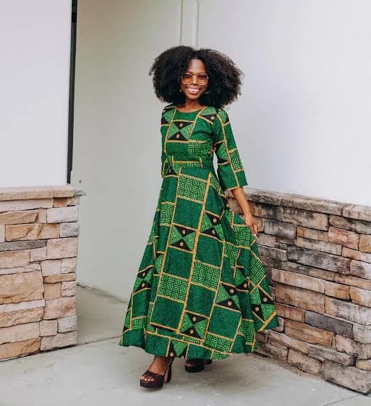 African Print Long Dress