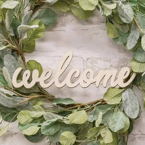 CWI Gifts Hanging Ivory Script Welcome Sign