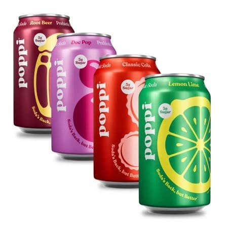 Poppi Sparkling Prebiotic Soda Classics Variety Pack