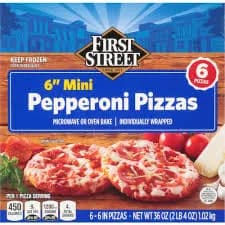 First Street Mini Pepperoni Pizzas 6 Inch (6 Ct)