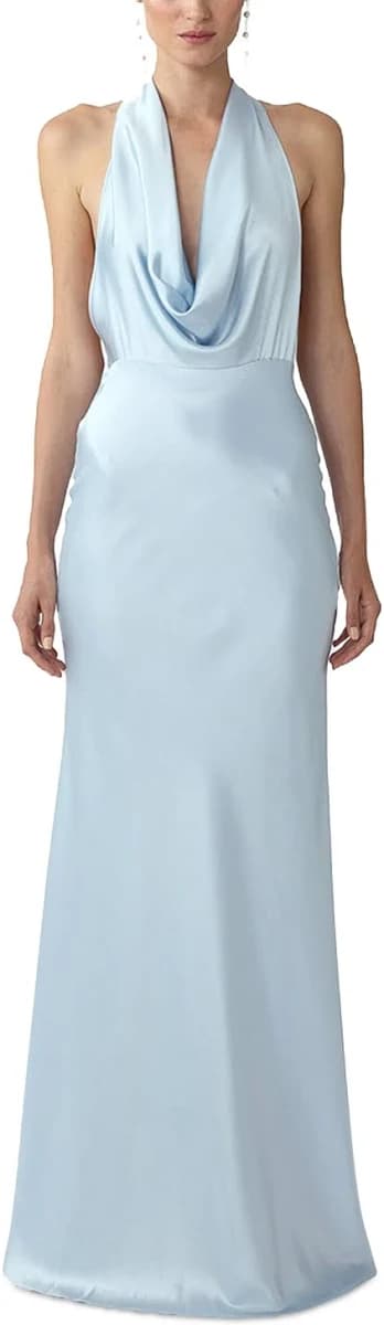 Sau Lee Pearl Satin Gown