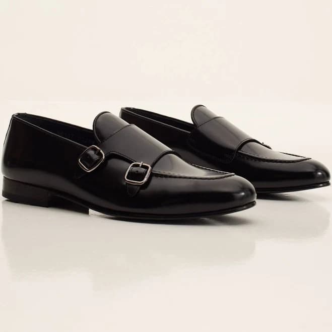 Ron Tomson Double Monk Strap Leather Shoes
