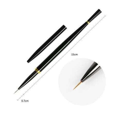 Nail Art Brush A - Metal Handle Nail Art Liner Brushes, Gel Painting & Design Drawing Pens, Nail Pen Easter Mother'S Day Nail, Size: 15.5
