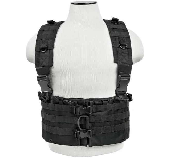 Vism Airsoft Molle Chest Rig Harness Vest System W/ Hydration Pouch
